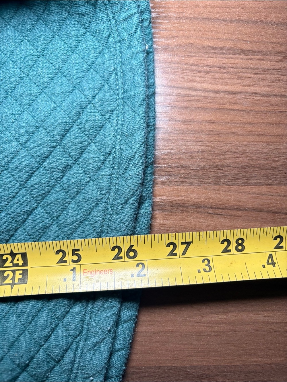 Teal Quilted Cowl Neck Pullover Sweatshirt Kangaroo Pocket Thumbholes Athleisure - Picture 12 of 13